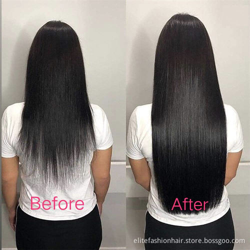 High quality Human Hair Extensions Clip in straight 7Pcs Real Remy Human clip in Hair Extensions Clip in Hair Extensions